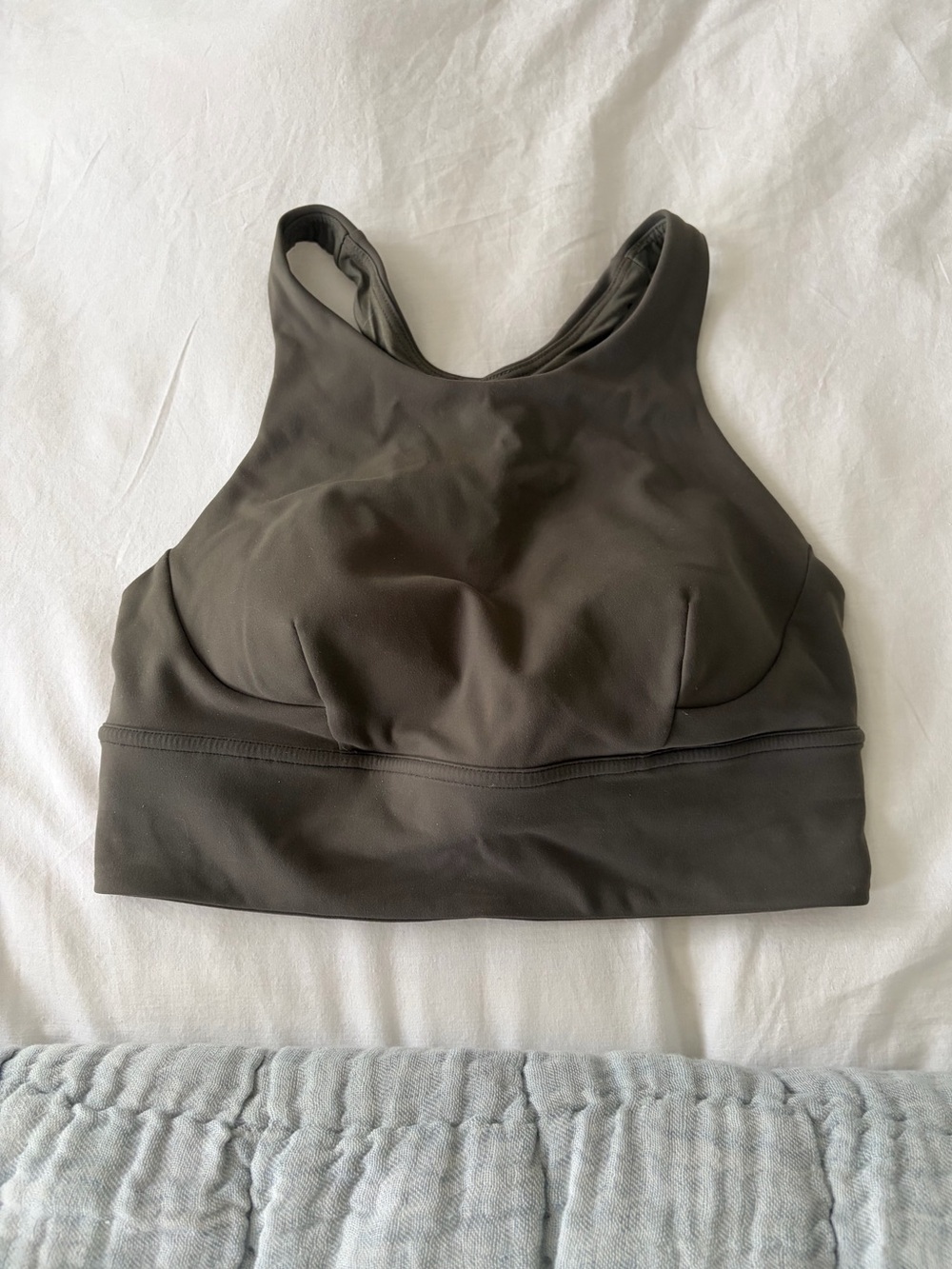 Lululemon Wunder Train Longline in Grayish Green